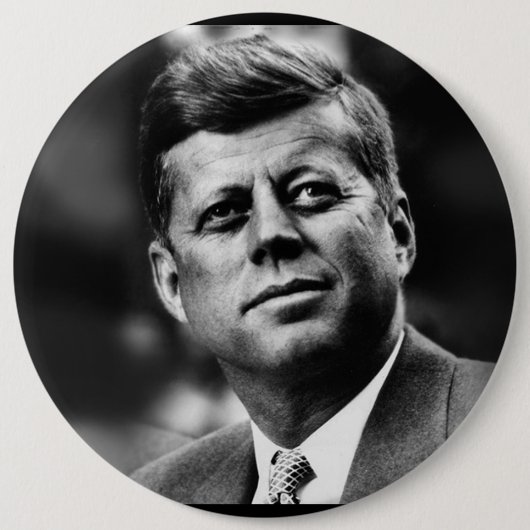 John F Kennedy President Ronde Button 6,0 Cm (Voorkant)