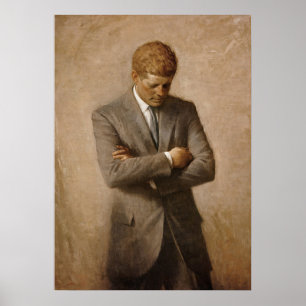 John F. Kennedy Presidential Portret Painting Poster