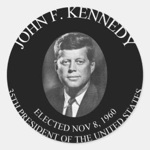 JOHN F. KENNEDY PRESIDENTIËLE MUNTEN ............ RONDE STICKER