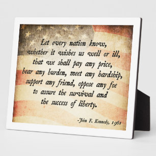 John. F Kennedy Quote Fotoplaat