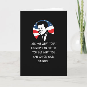 John F Kennedy Quote JFK Inauguration 2021 Gift Kaart