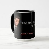 John F. Kennedy Quote over vrijheid Mok (Voorkant links)