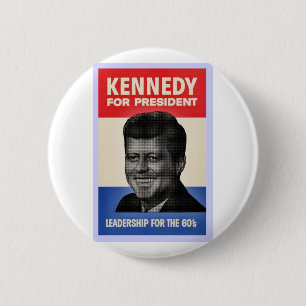 John F Kennedy Ronde Button 5,7 Cm