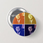 John F Kennedy Ronde Button 5,7 Cm (Voorkant /achterkant)