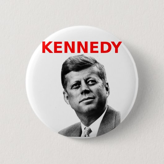 John F Kennedy Ronde Button 5,7 Cm (Voorkant)
