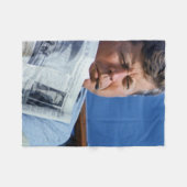 John F Kennedy Smoking Fleece Deken (Voorkant (Horizontaal))