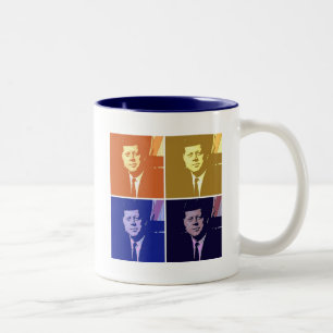 John F Kennedy Tweekleurige Koffiemok