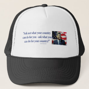 John F Kennedy - Vraag niet wat je land is Trucker Pet