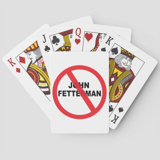 John Fetterman Danger Pokerkaarten (Achterkant)