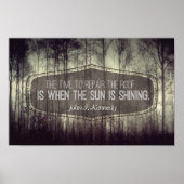 John Fitzgerald Kennedy Inspirerend Quote Reparati Poster (Voorkant)