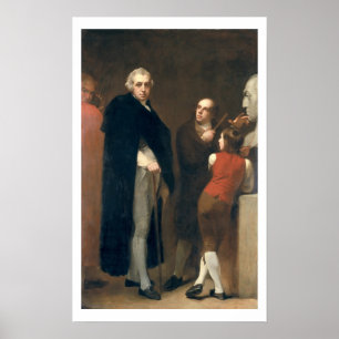 John Flaxman (1755-1826) modelleert zijn buste van Poster