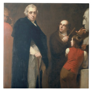 John Flaxman (1755-1826) modelleert zijn buste van Tegeltje