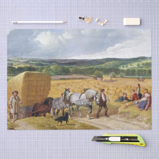 John Frederick Herring | The Harvest (1857) Tissuepapier (Craft)