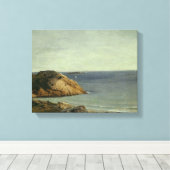 John Frederick Kensett - Rocky Coast Canvas Afdruk (Insitu (Houten vloer))