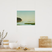 John Frederick Kensett - Uitzicht van de Shrewsbur Poster (Keuken)