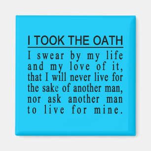 John Galt Oath magnet Magneet