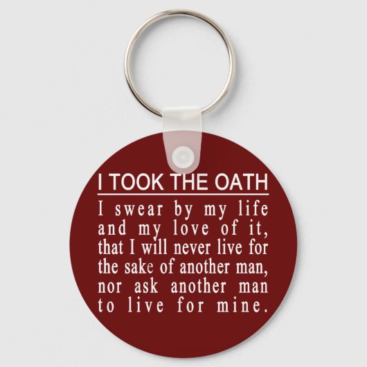 John Galt Oath sleutelhanger (Voorkant)
