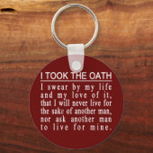 John Galt Oath sleutelhanger (Voorkant)