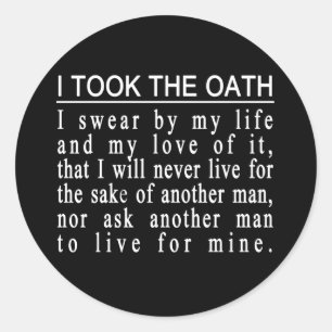 John Galt Oath-stickers Ronde Sticker