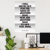 John Galt's Pledge Dot Pattern Poster (Thuiskantoor)