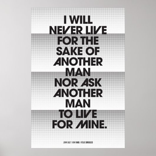 John Galt's Pledge Dot Pattern Poster (Voorkant)