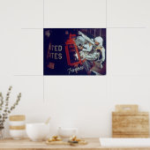 John Glenn Boards Het historische vriendschap 7 Poster (Keuken)