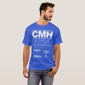 John Glenn Columbus Intl Airport CMH T-shirt (Voorkant volledig)