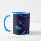 JOHN ~ GLOSSY 3D Zany Blue Fractal ~ Mug (Gauche)