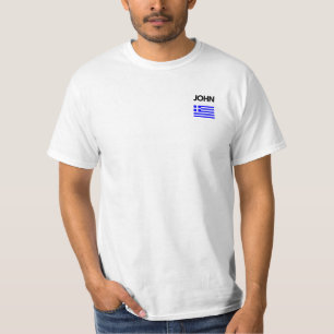 John Griekse naam met Griekse vlag T-shirt