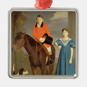 John Gubbins Newton en zijn zuster Mary, 1832-33 ( Metalen Ornament