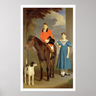 John Gubbins Newton en zijn zuster Mary, 1832-33 ( Poster