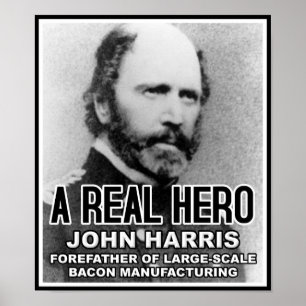 John Harris Bacon Held Grappige Poster
