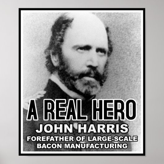 John Harris Bacon Held Grappige Poster (Voorkant)