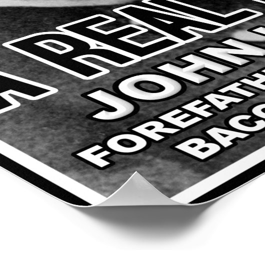 John Harris Bacon Hero Drôle Poster (Coin)