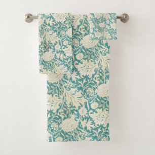 John Henry Dearle Aqua bloemenmotief Bad Handdoek