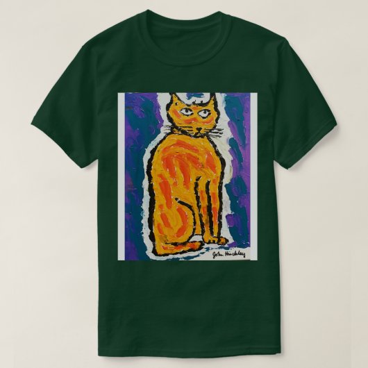 John Hinckley originele kat schilderij TShirt (Design voorkant)