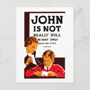 John is niet echt saai briefkaart