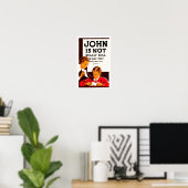 John is niet echt saai poster (Thuiskantoor)