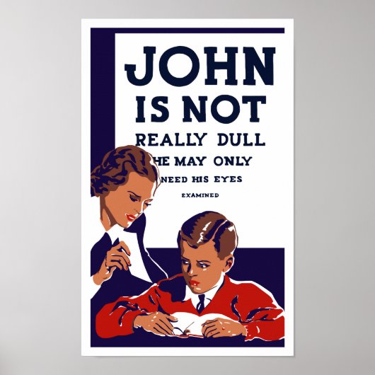 John is niet echt saai - WPA Poster (Voorkant)