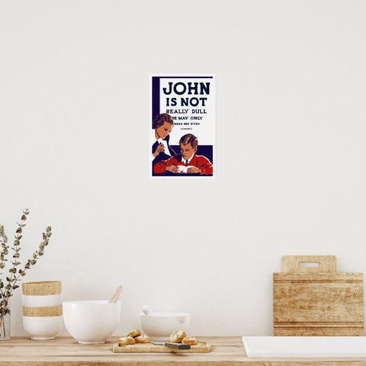 John is niet echt saai - WPA Poster (Keuken)