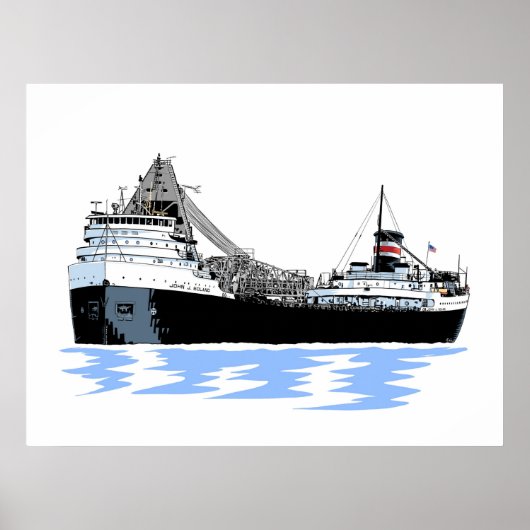 John J. Boland (3) Great Lakes Freighter Poster (Voorkant)
