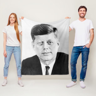 John Jack Kennedy President Witte Huis Fleece Deken
