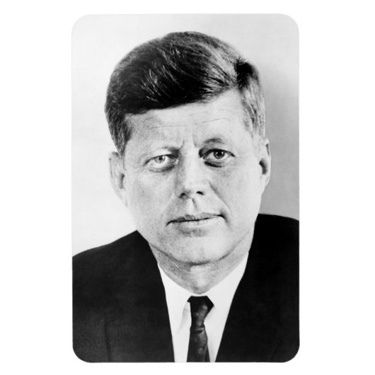 John Jack Kennedy President Witte Huis Magneet (Verticaal)