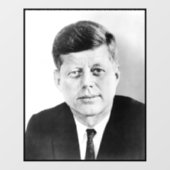 John Jack Kennedy President Witte Huis Raamsticker (Vel)