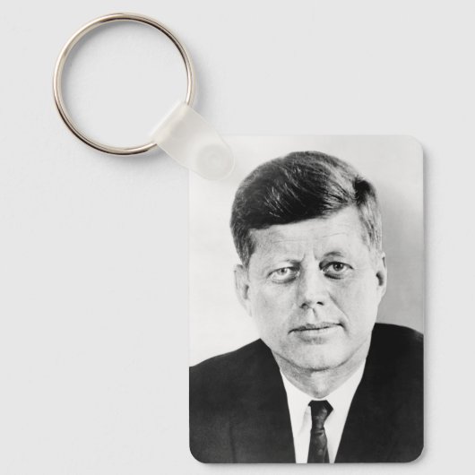 John Jack Kennedy President Witte Huis Sleutelhanger (Voorkant)