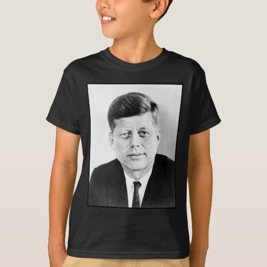 John Jack Kennedy President Witte Huis T-shirt (Voorkant)