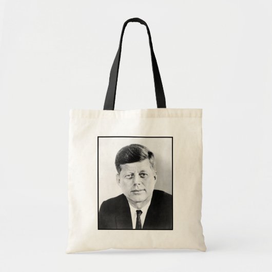 John Jack Kennedy President Witte Huis Tote Bag (Voorkant)