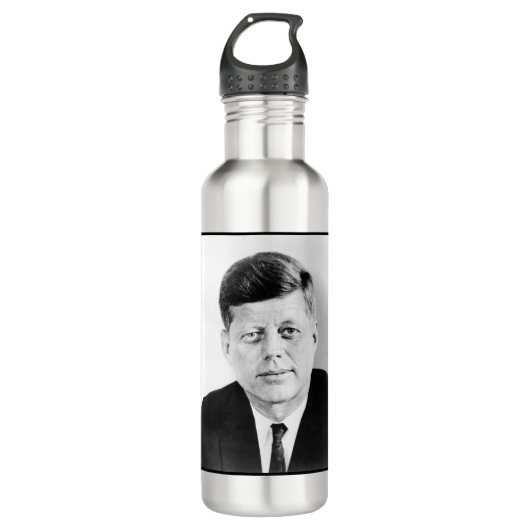 John Jack Kennedy President Witte Huis Waterfles (Voorkant)