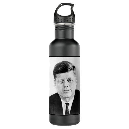 John Jack Kennedy President Witte Huis Waterfles (Voorkant)