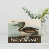 John James Audubon Brown Pelican Artwork schildere Kaart (Staand voorkant)